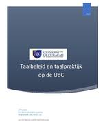 Taalbeleid en taalpraktijk op de UoC